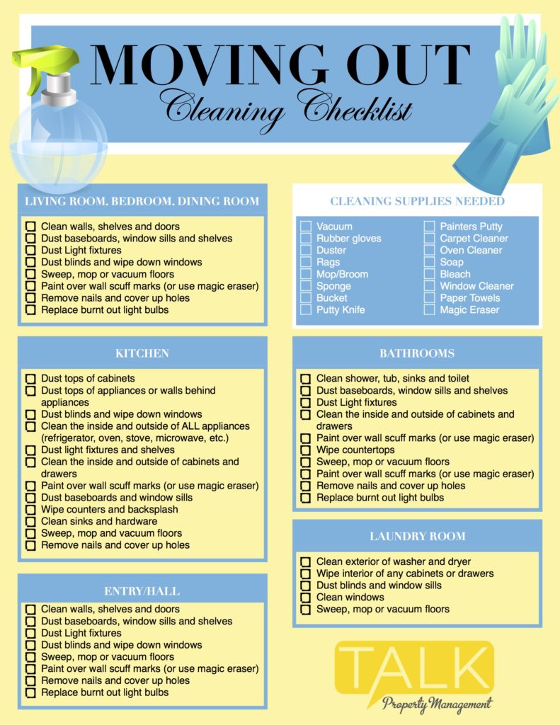 sle house cleaning checklist moving out cleaning checklist talk property management sle house cleaning checklist moving out cleaning checklist talk property management