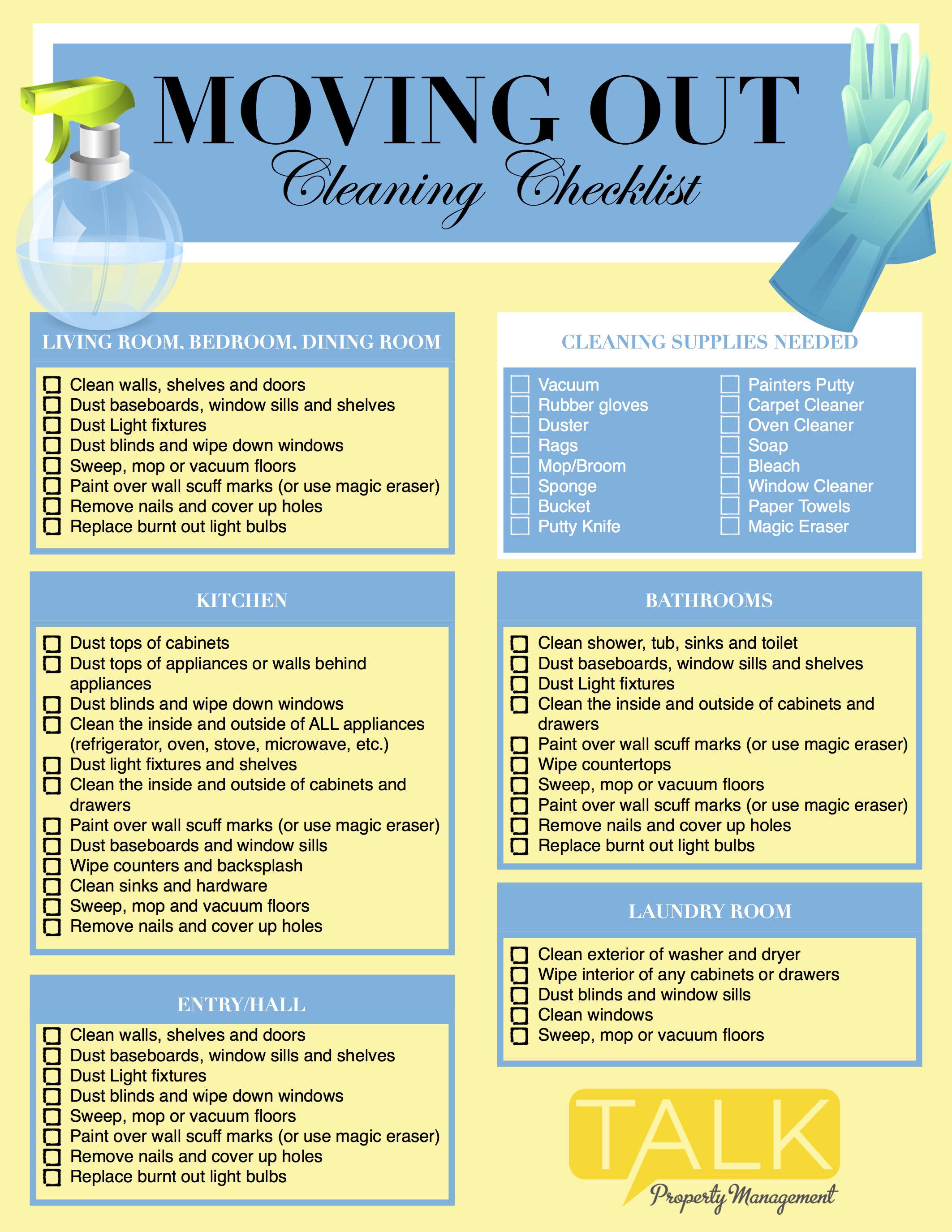 House Cleaning Inspection Checklist Template